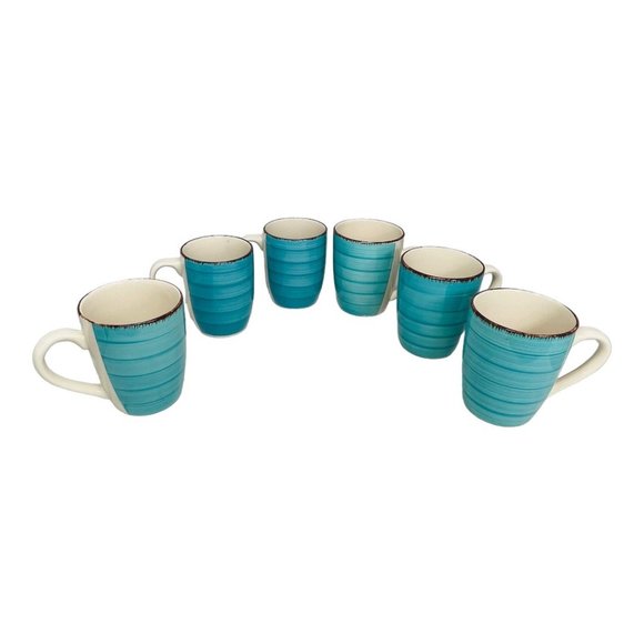 Royal Norfolk Ceramic Blue and White Coffee Mugs Set of 2 - Picture 8 of 8